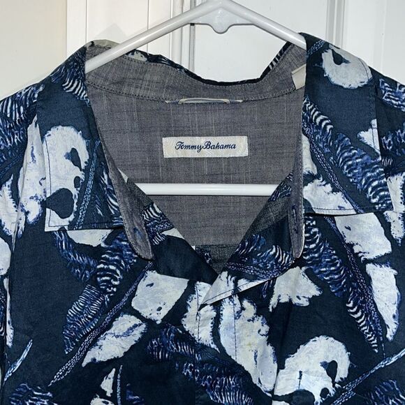Wow! Blue Tommy Bahama Aloha casual summer Hawaiian luau shirt XL cotton blend - Picture 2 of 4